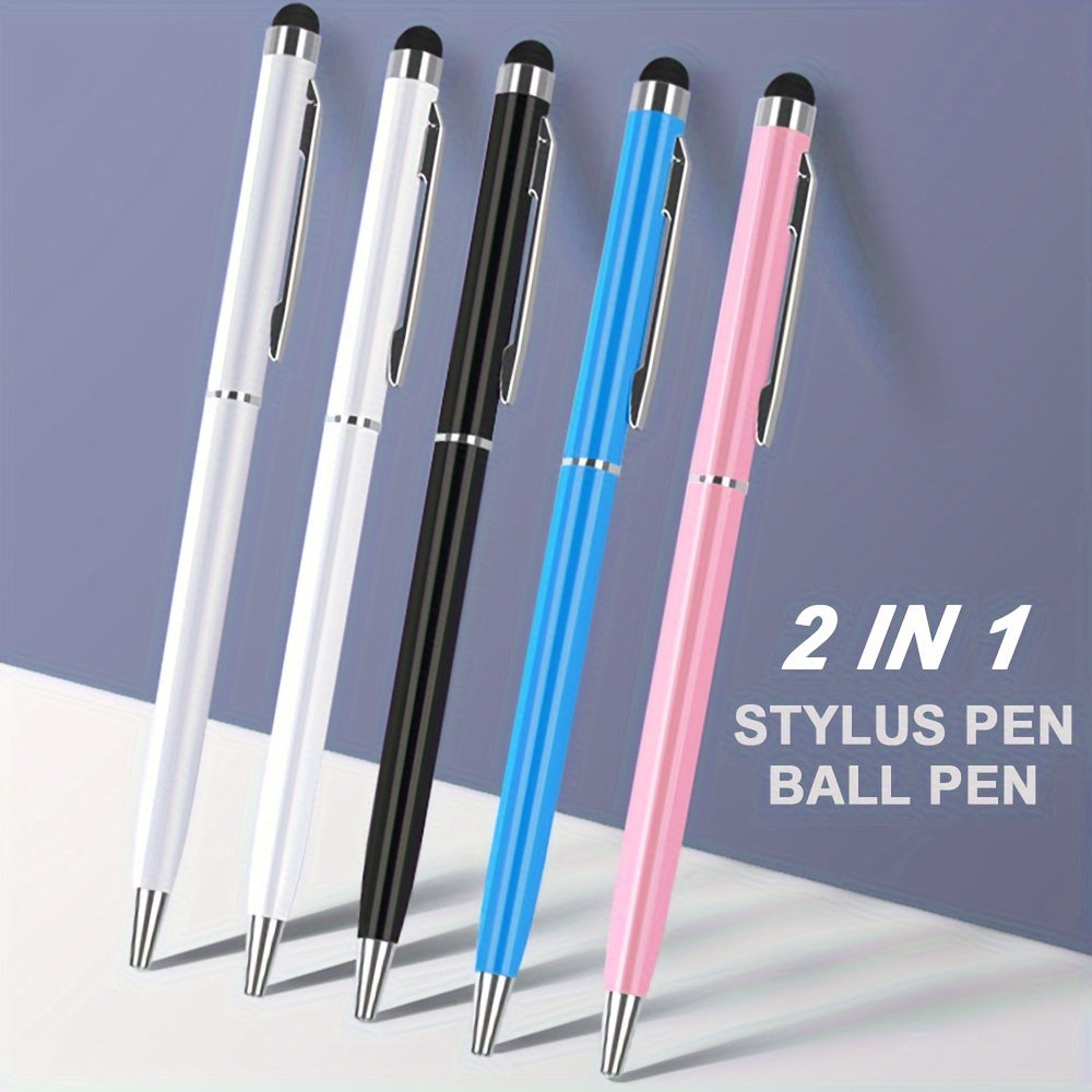 10pcs Universal 2 in 1 Stylus Pen - Touch Pen for iOS, Android, Drawing, Capacitive Pencil for iPad, Samsung, Xiaomi Smartphones