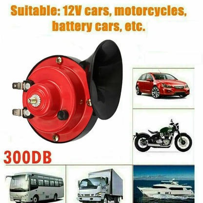 300DB Super Train Horn – 12V Electric Horn for Trucks, SUVs, Cars, Boats, Motorcycles, and Ships