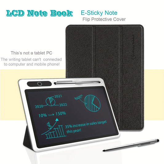InnoreBorat LCD Notebook - Unleash Your Creativity with Digital Drawing Pad and Faux Leather Case!