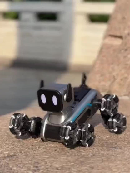 2024 Upgraded 8WD Stunt Robot Dog - Dual-Electric, Eight-Wheeled, Intelligent Gesture Control, Spray Drift and Climbing Features, Deformable Electric Toy Car, Ideal Children's Gift