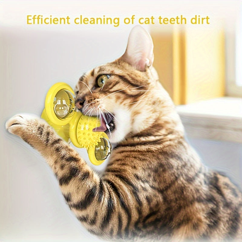 Interactive Windmill Cat Toy - Non-Electric Rotating Play Wheel for Cats, Enhances Vitality and Bonding