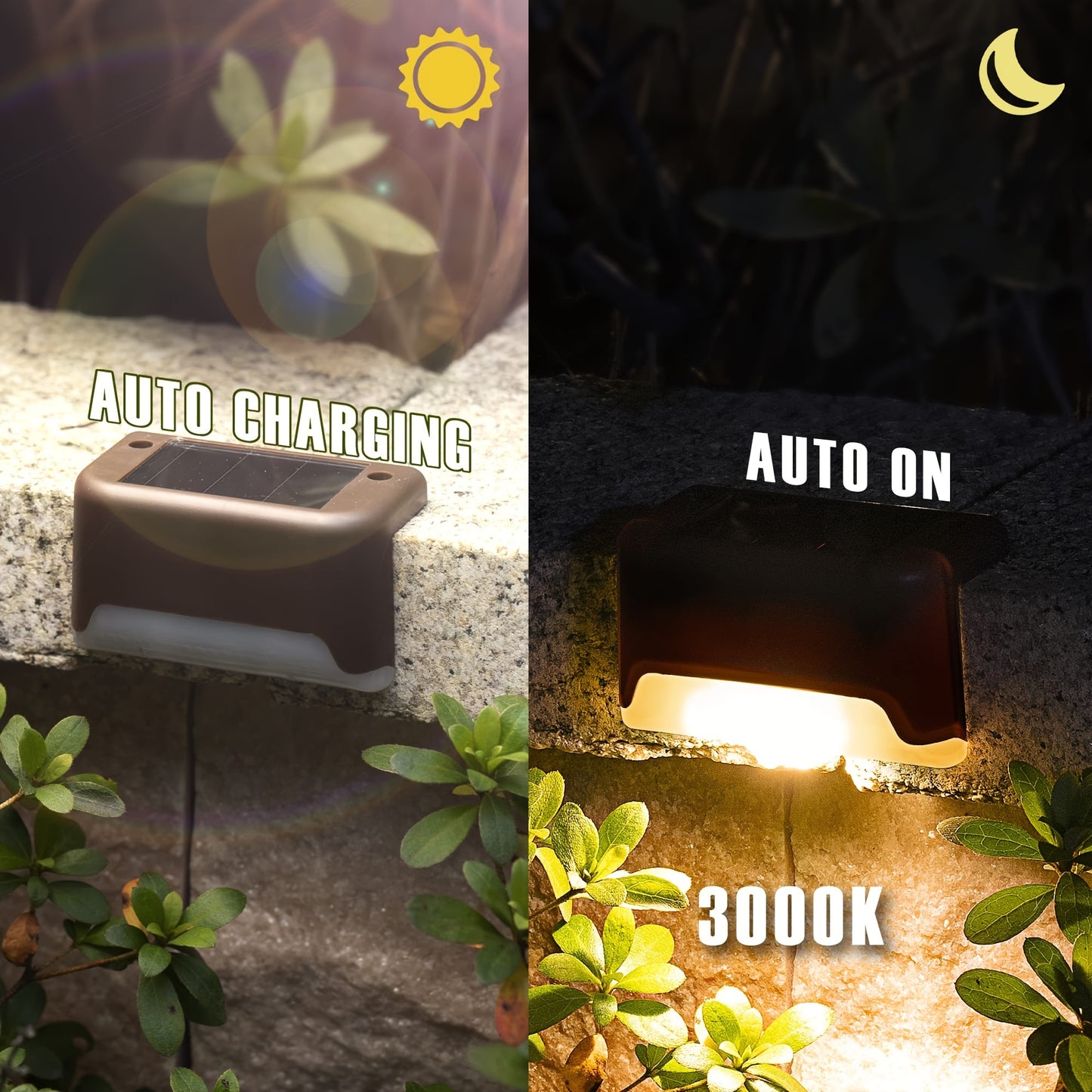 4/16pcs Solar Powered Outdoor Garden Lights - Landscape Lighting Waterproof And, Led Solar Lights For Household Garden Arrangement, Stairs, Deck, Fence, Patio, Wall, Rail Decoration - Energy Efficient, Auto-On/Off, Durable, E