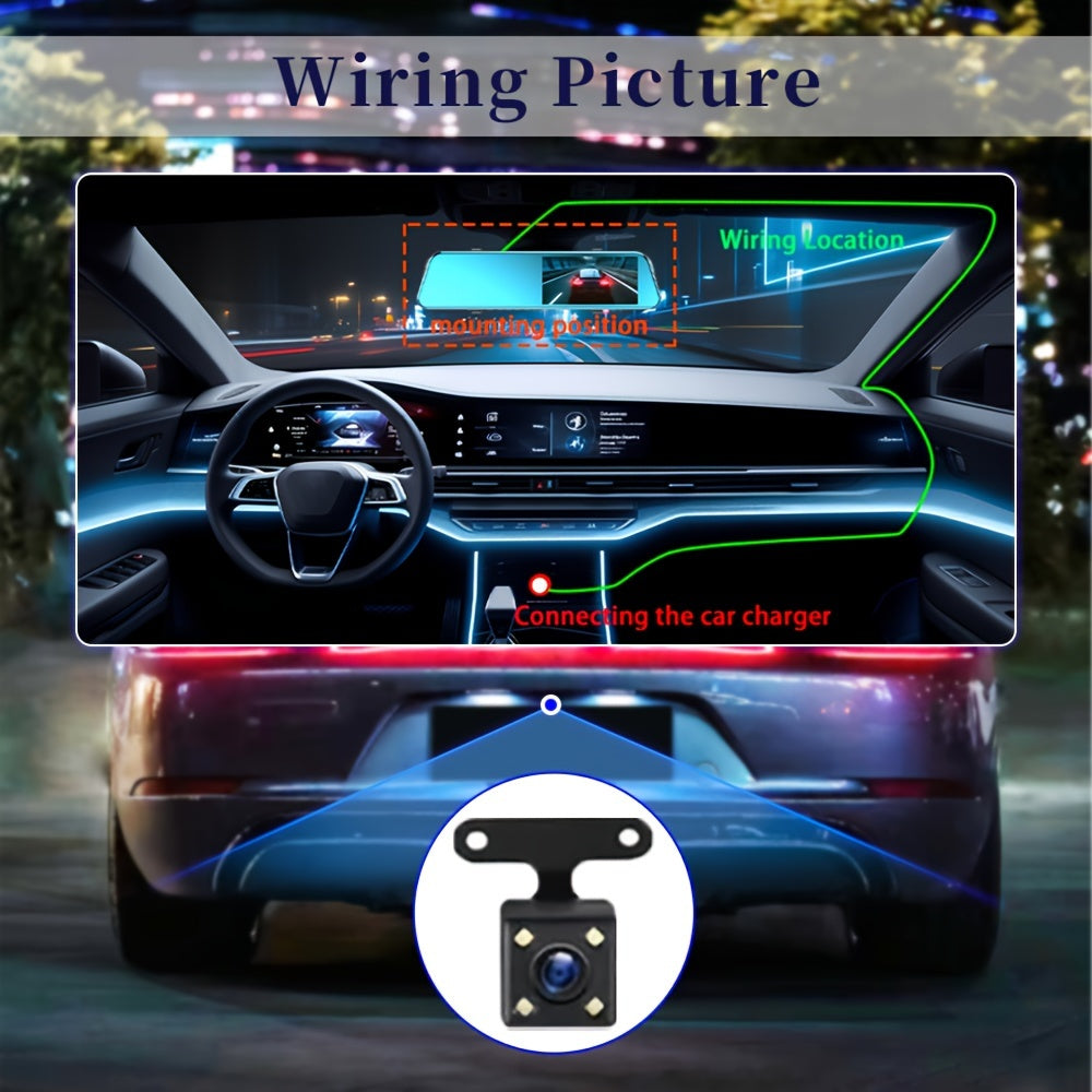 Dash Cam Front and Rear - 5.0 IPS 2.5D Touch Screen, 1080p with Night Vision, Car Camera DVR