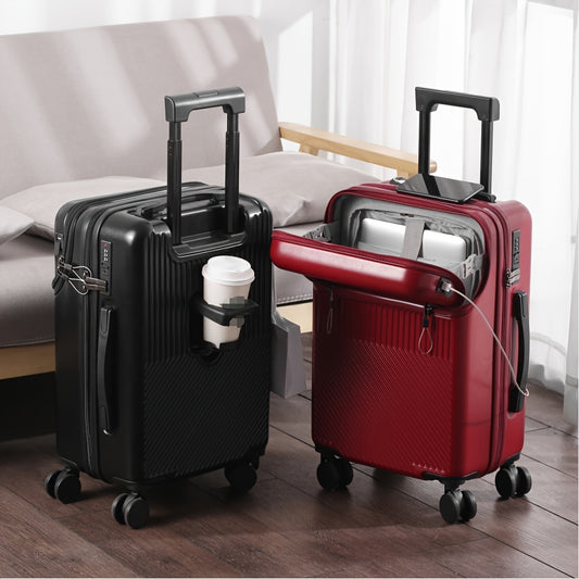 20/22/24/26 Inch Suitcase - Travel Boarding Case with Password Lock, Functional Luggage for Daily Use, Unisex