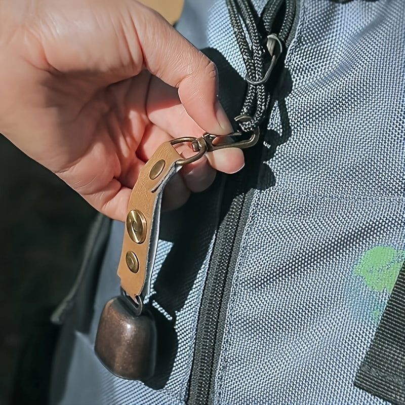 Loud Bear Bell with Whistle Set – Emergency Whistle & Carabiner for Hiking, Biking, Fishing & Climbing Survival