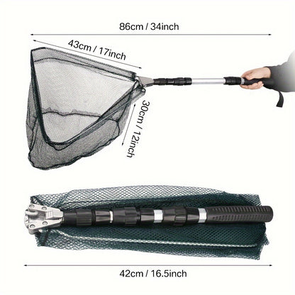 Deluxe Extendable Fishing Landing Net – Durable, Foldable, Portable, 34-51 Inches for Easy Catch & Release
