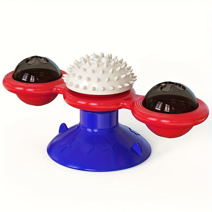 Interactive Windmill Cat Toy - Non-Electric Rotating Play Wheel for Cats, Enhances Vitality and Bonding