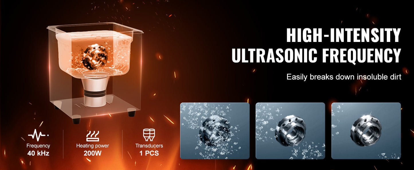 SucceBuy Ultrasonic Cleaner – 2L to 15L Portable Dishwasher with Timer for Home Use