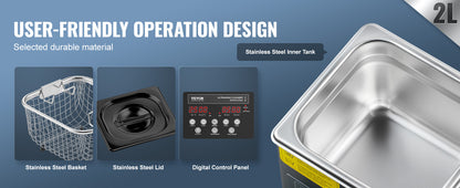 SucceBuy Ultrasonic Cleaner – 2L to 15L Portable Dishwasher with Timer for Home Use