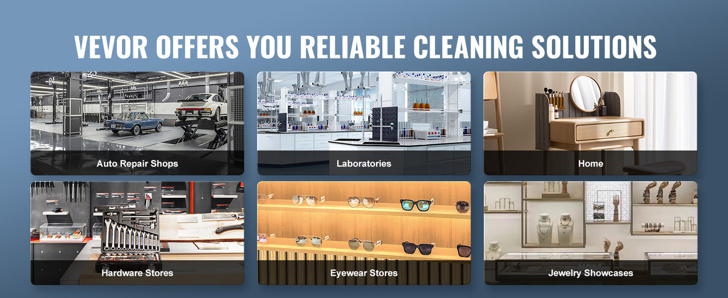 SucceBuy Ultrasonic Cleaner – 2L to 15L Portable Dishwasher with Timer for Home Use